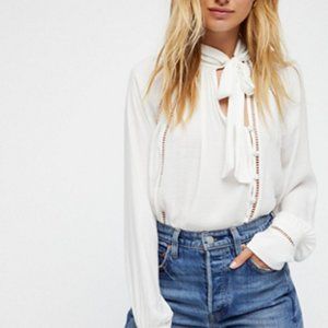 White Roam Wild Button Down Blouse